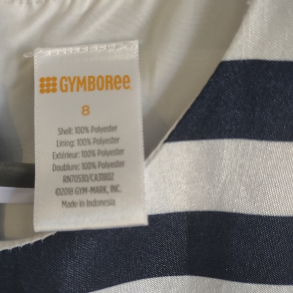 Gymboree Navy Blue Striped Party Dress sz 8 - Picture 4 of 5